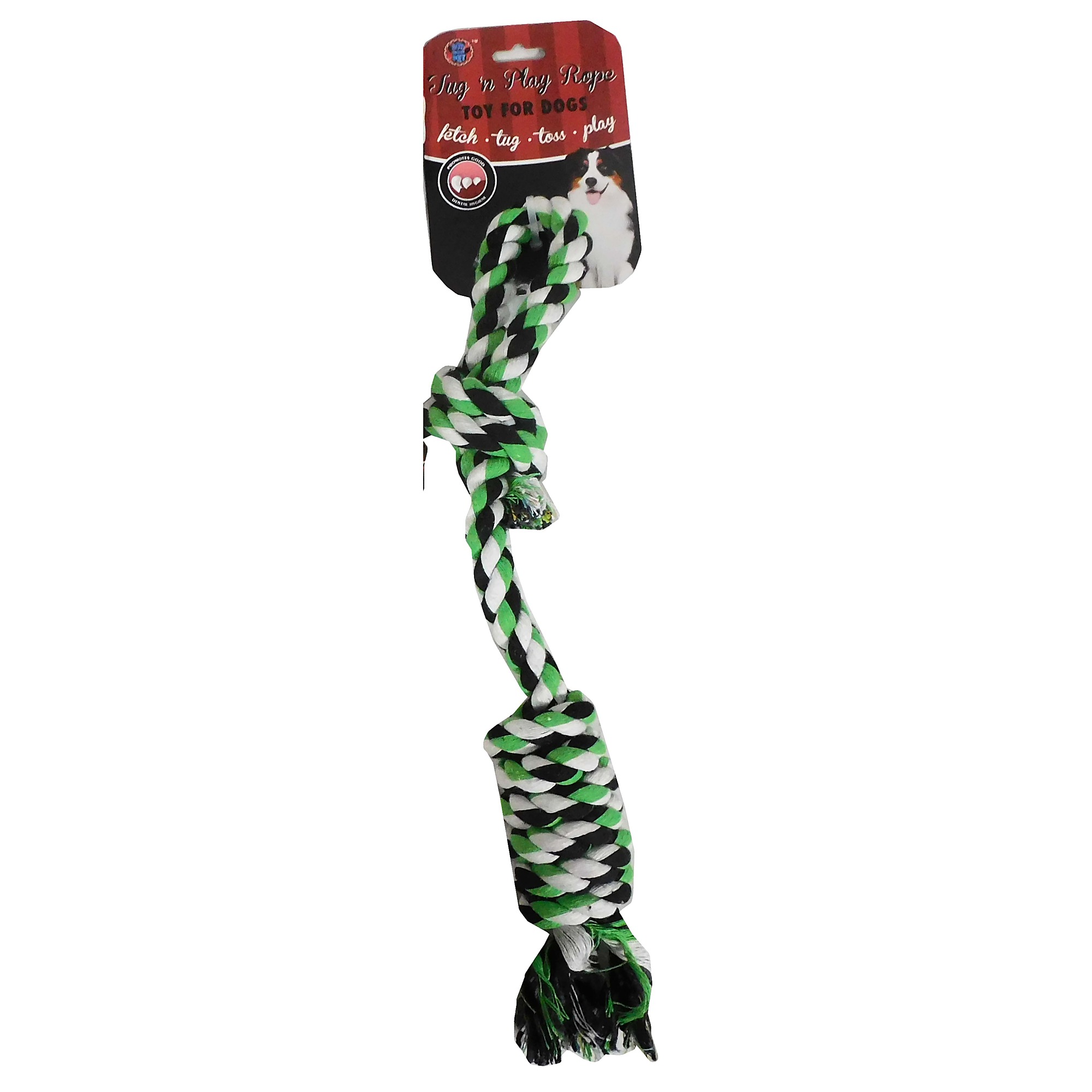 Tug N Play Rope Toy – Interactive Tug & Chew Toy for Dogs – Durable Design for Playtime & Training, Assorted Colors, Model #97356
